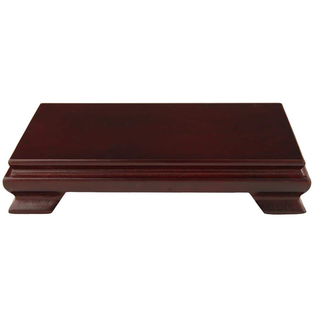 Japanese Asian Rectangle Rosewood Finish Display Stand/ 9.75" x 5.75" 
