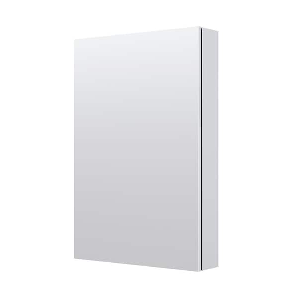 20 in. W x 30 in. H Rectangular Aluminum Recessed/Surface Mount Medicine Cabinet with Mirror and Glass Shelves