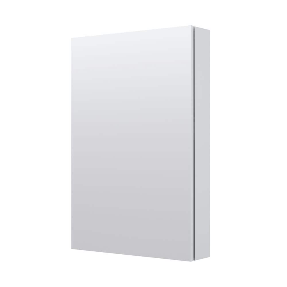 20 in. W x 30 in. H Rectangular Aluminum Recessed/Surface Mount Medicine Cabinet with Mirror and Glass Shelves