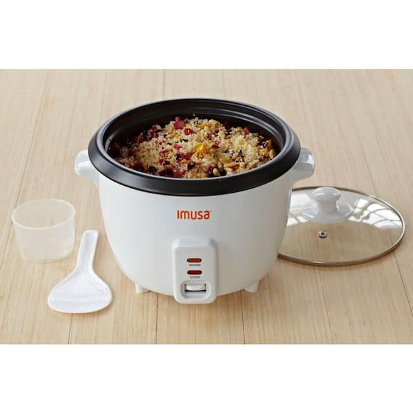 IMUSA USA GAU-00012 Electric NonStick Rice Cooker 5-Cup (Uncooked) 10-Cup  (Cooked), White