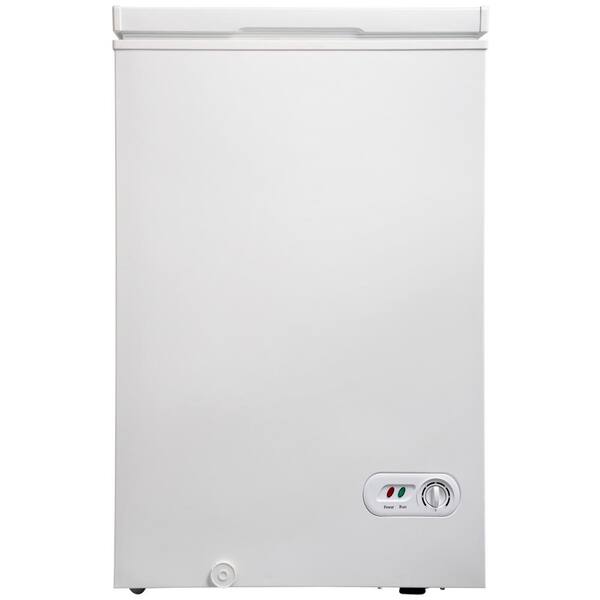 Tileon 3.5 cu. ft. Manual Chest Freezer in White with Removable Storage Basket, Top Open Door