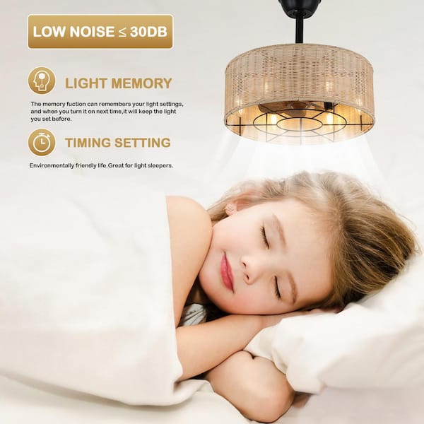 Oaks Aura Banff 20 Rattan Wicker Indoor Brown Boho Zen Ceiling