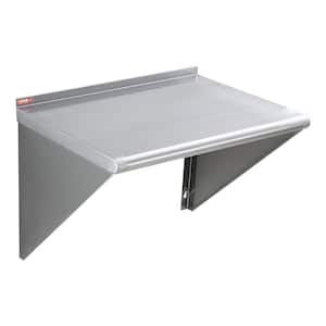Stainless Steel Shelf 18 in.x 24 in. Wall Mounted Floating Shelving 300 lbs Load Commercial Shelves