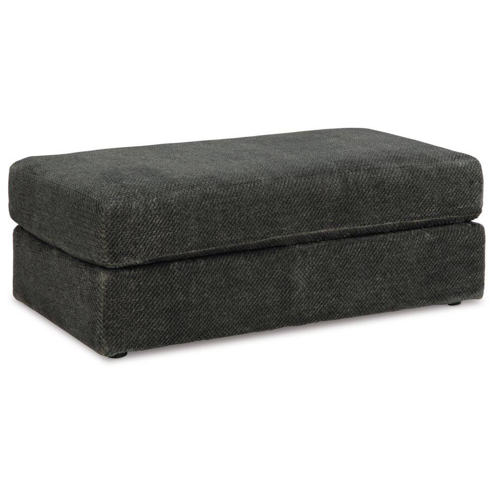 Karinne Black Polyester Oversized Accent Ottoman