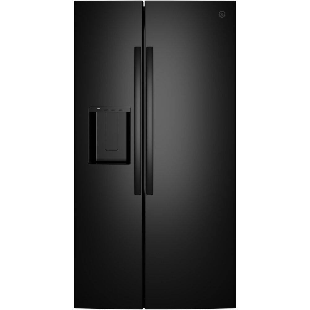 ENERGY STAR 36 in 24 cu.ft. Counter-Depth Side-By-Side Refrigerator in Black w/ Extra Tall Dispenser & In-Door Icemaker price history on PriceWatchPro