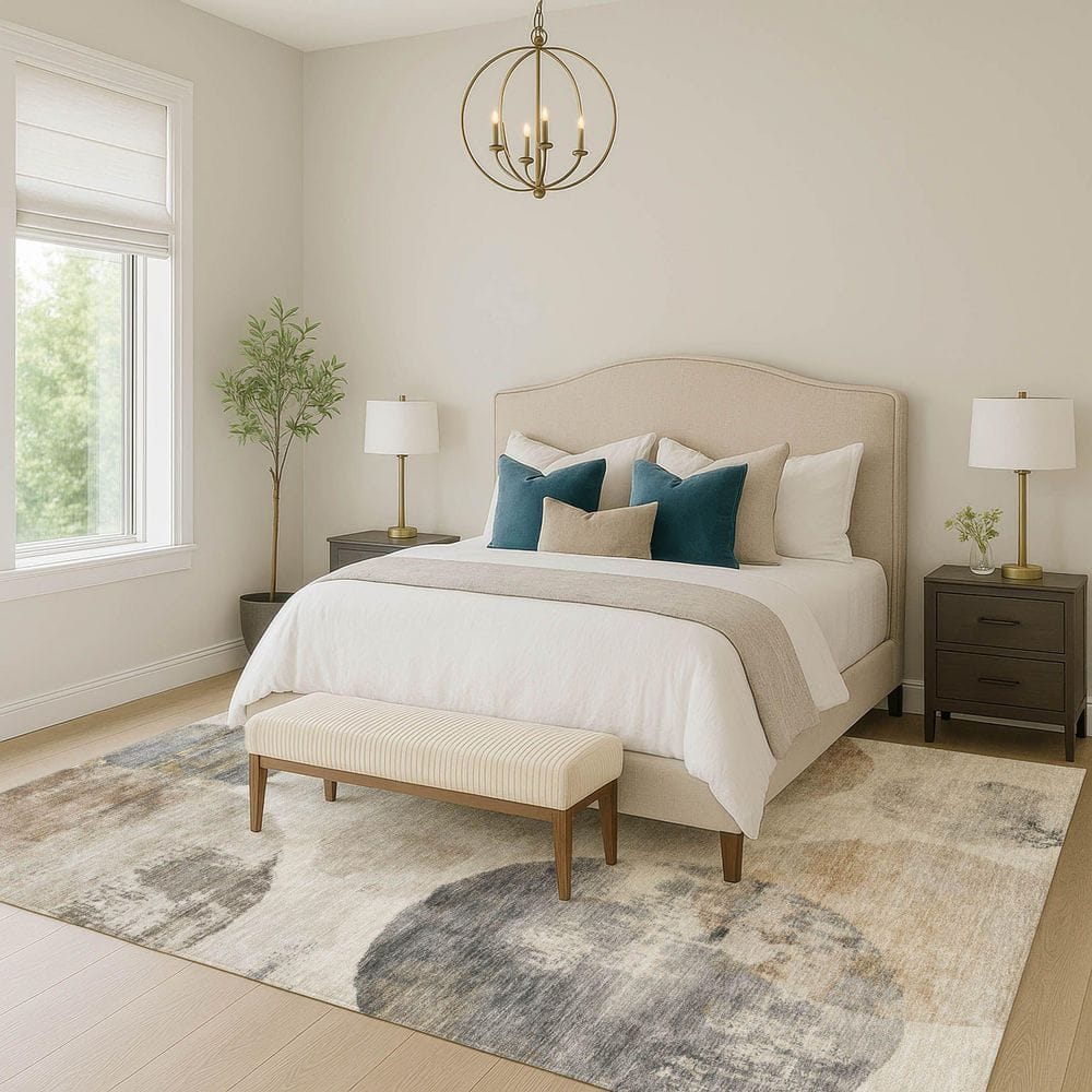Chantille Machine Washable Indoor/Outdoor Abstract ACN2346 Taupe 3 ft. x 4 ft. Area Rug price history on PriceWatchPro