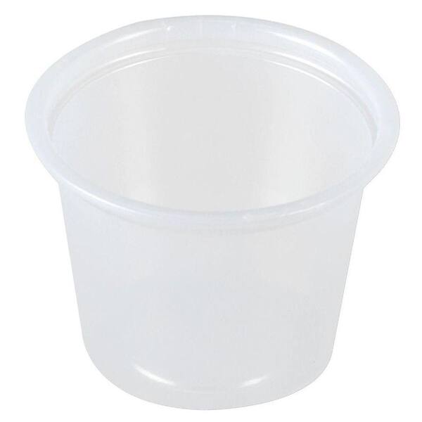 SOLO Plastic Souffle Portion Cups, 1 oz., Translucent, 5000 Per Case