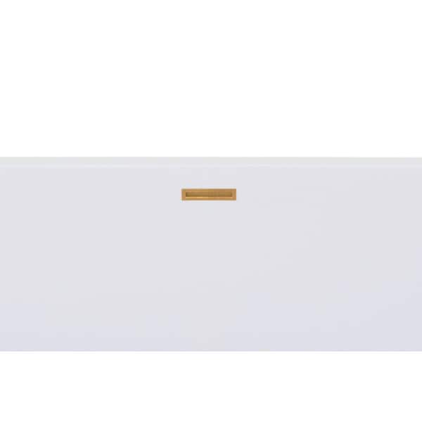 HYDRO SYSTEMS Linear Integral Waste and Overflow in Brushed Brass