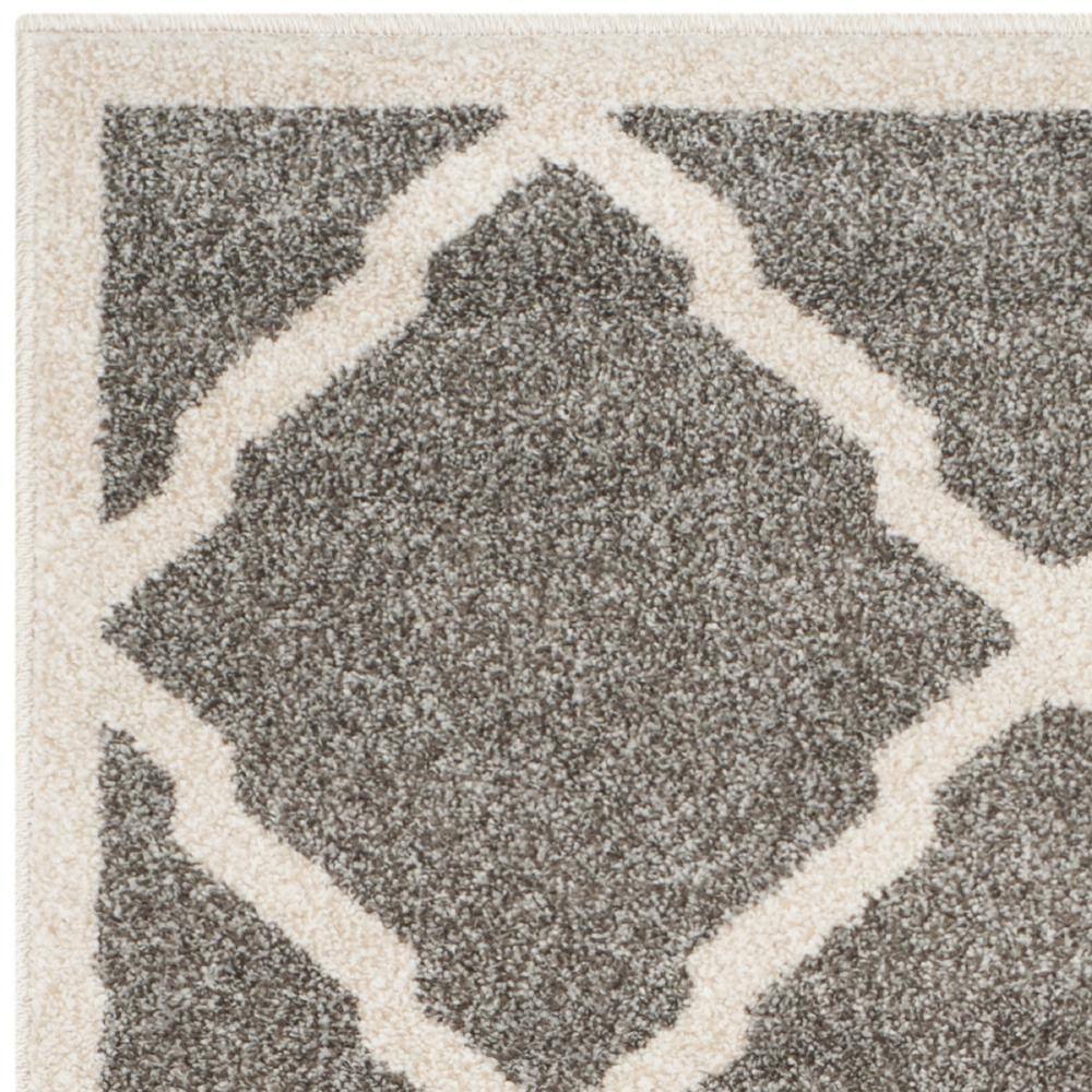 Reversible Hand-Knotted Geometric Gray Synthetic Area Rug 2'6" x 4'