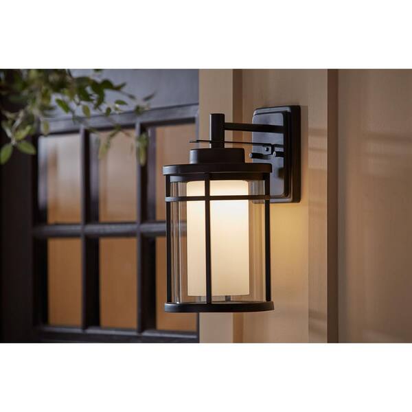 Home Decorators Outdoor LED Wall Lantern Sconce with Dusk to Dawn Control 