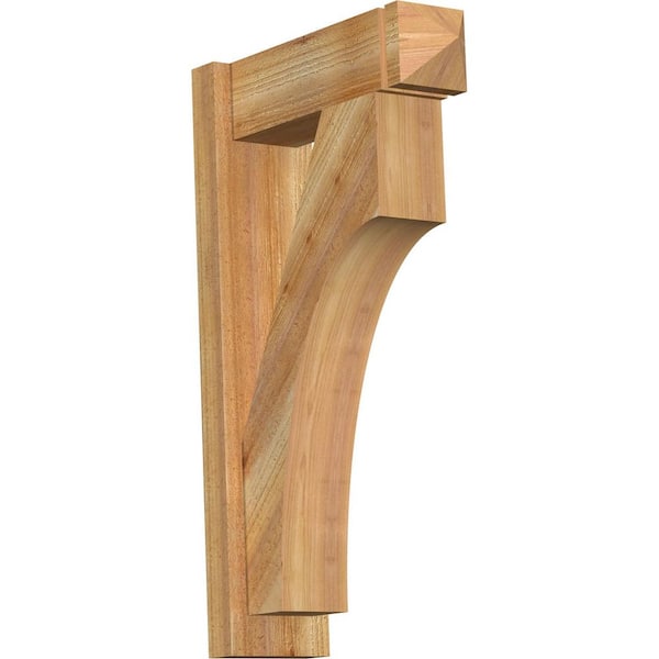 Ekena Millwork 6 in. x 30 in. x 18 in. Western Red Cedar Westlake Arts and Crafts Rough Sawn Outlooker
