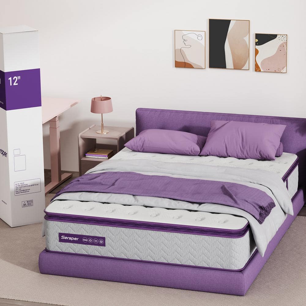 Sersper Serleep Full Medium Firm Memory Foam 08 in. Bed-in-a-Box Mattress