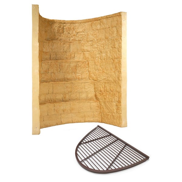Rockwell 66 in. x 44 in. x 84 in. Tan Composite Window Well with Aluminum Bar Grate