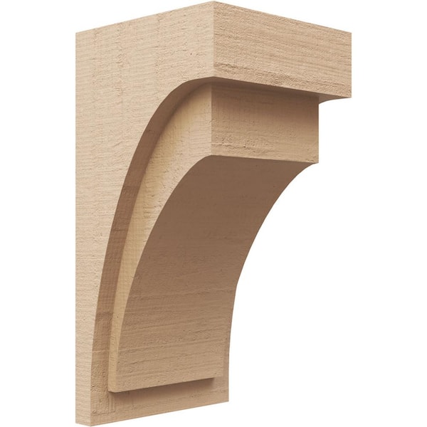 Ekena Millwork 9 in. x 18 in. x 9 in. Wide Rivera Rough Cedar Woodgrain TimberThane Corbel, Primed Tan