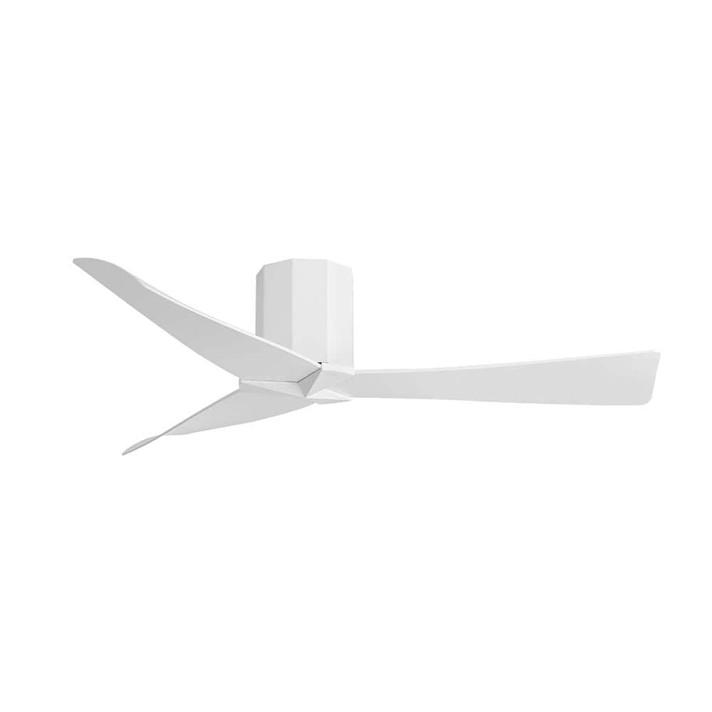 52 In. (4.3 ft.) Indoor Flush Mount Ceiling Fan without Integrated LED, White price history on PriceWatchPro