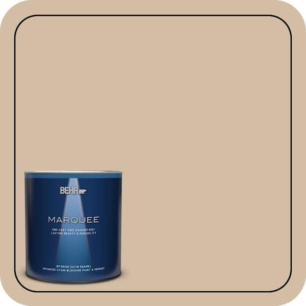 BEHR MARQUEE 1 qt. Home Decorators Collection #HDC-MD-12 Tiramisu Cream Satin Enamel Interior Paint & Primer