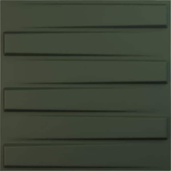 Ekena Millwork 19 5/8 in. x 19 5/8 in. Keyes EnduraWall Decorative 3D Wall Panel, Satin Hunt Club Green (Covers 2.67 Sq. Ft.)