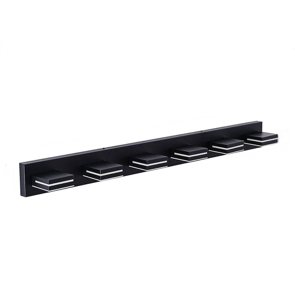 47.2 in. 6-Light Black LED Vanity Light Wall Sconce with Square Shade, Sleek Minimalist Design price history on PriceWatchPro