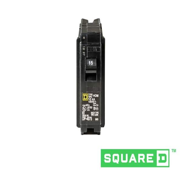 Homeline 15 Amp Single-Pole Circuit Breaker