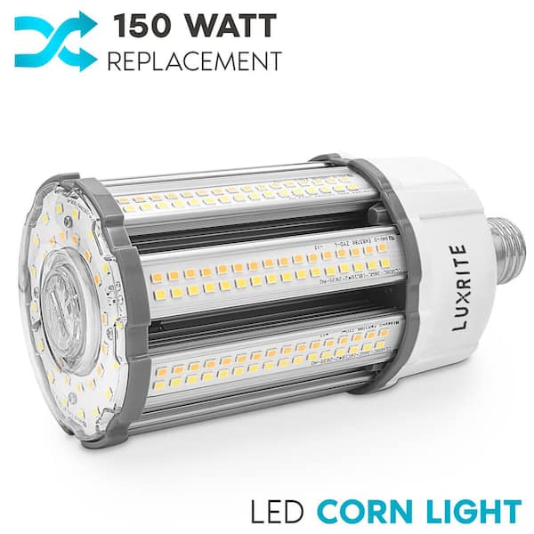 methaan Oplossen zweer LUXRITE 150-Watt Equivalent 150-Watt E26/E27 Base Corn LED Light Bulb 3  Color Options 3000K-5000K Up to 5450 Lumens 2-Pack LR41605-2PK - The Home  Depot