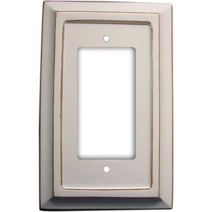 Savannah 1 Gang Rocker Wood Wall Plate - White