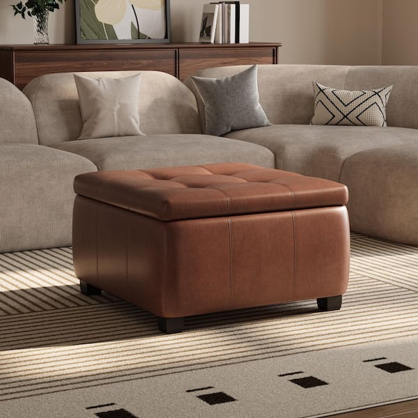 CHRISTOPHER KNIGHT HOME Richmond Brown+Brown Leather Storage