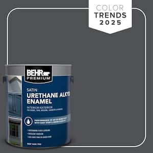 1 gal. #PPU18-01 Cracked Pepper Urethane Alkyd Satin Enamel Interior/Exterior Paint