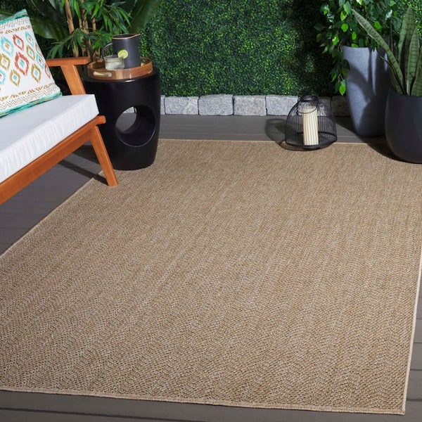 Sisal Performance 9 ft. x 12 ft. Natural Chevron Striped Area Rug