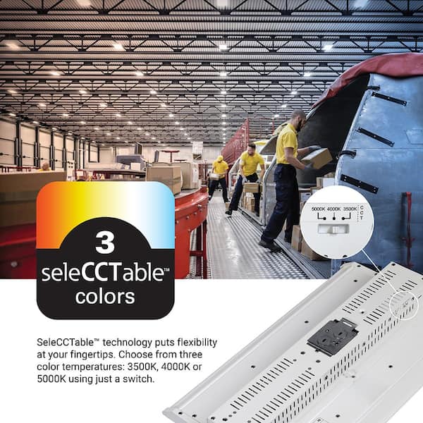 Metalux 1.6 ft. 250-Watt Equivalent LED Linear High Bay with Selectable CCT and Lumen
