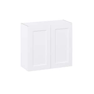33 in. W x 30 in. H x 14 in. D Wallace Painted Warm White Shaker Assembled Wall Kitchen Cabinet