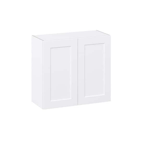 J COLLECTION Roseland 33 in. W x 14 in. D x 30 in. H Assembled Shaker Wall Kitchen Cabinet in Warm White