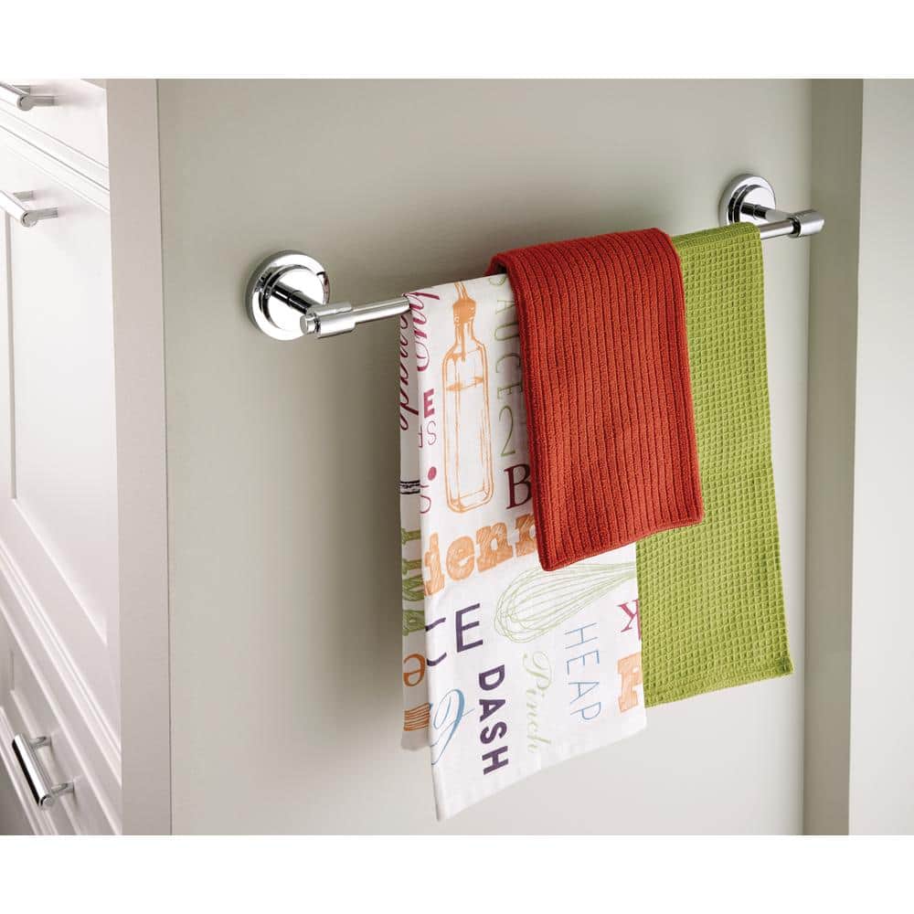 Matte Black 18-Inch Modern Wall Mounted Towel Bar