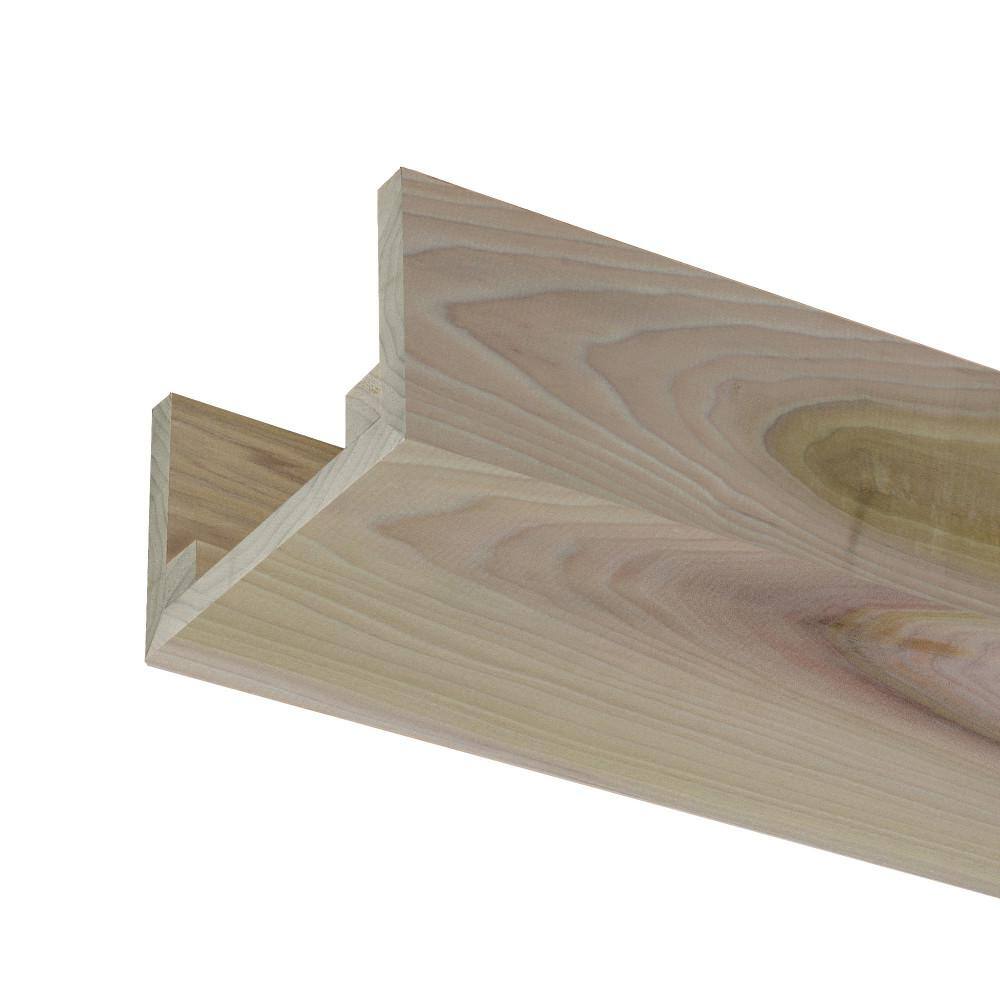 Rustic Unfinished Poplar U-Shaped Decorative Beam 3" x 5.5" x 92"
