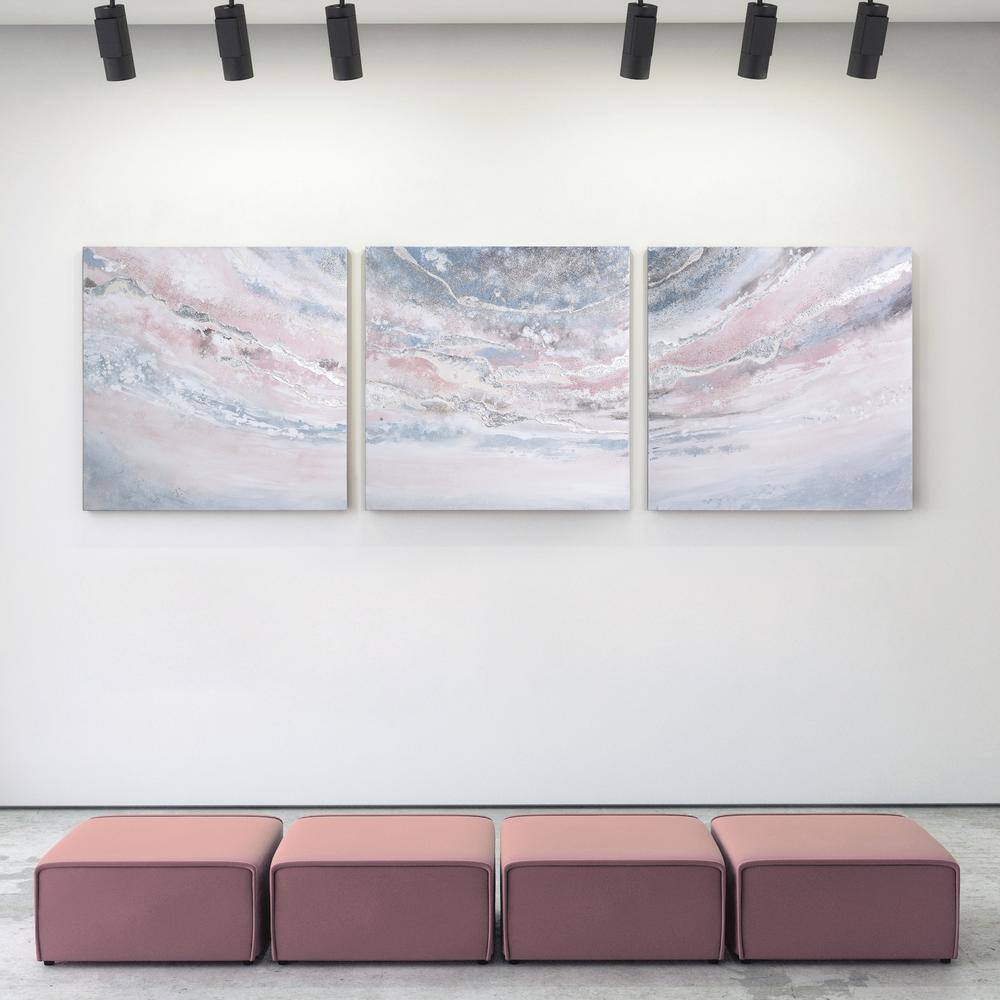 Heavens 1 Metallic Abstract Triptych Wall Art Set
