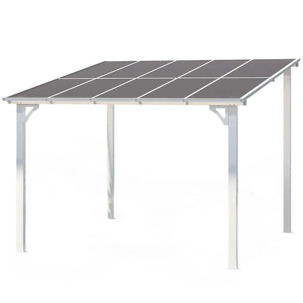 10 ft. x 10 ft. White Aluminum Patio Cover