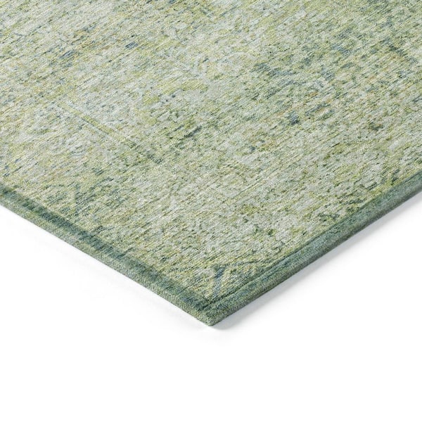 Chantille Machine Washable Indoor/Outdoor Abstract ACN2103 Aloe 8 ft. x 8 ft. Area Rug