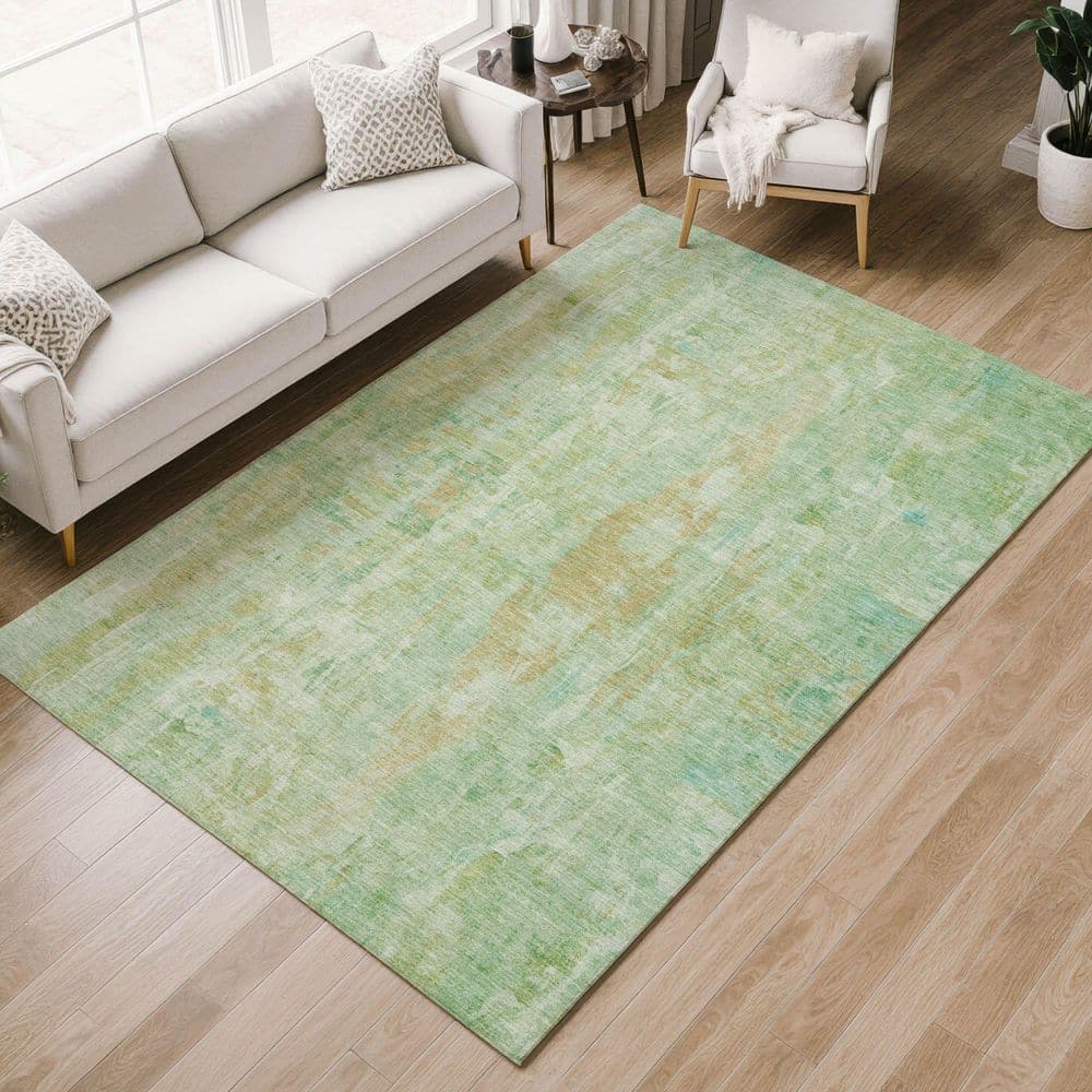 Chantille Machine Washable Indoor/Outdoor Abstract ACN2310 Basil 9 ft. x 12 ft. Area Rug price history on PriceWatchPro
