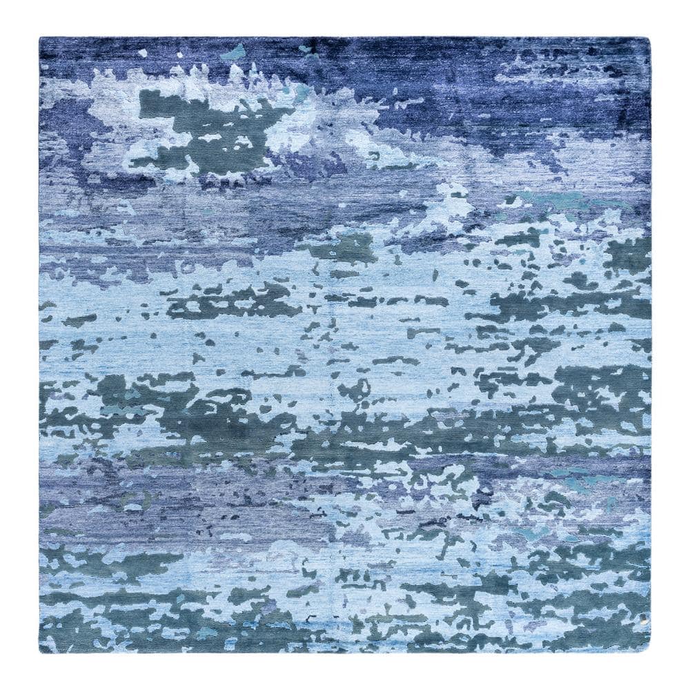 Modern-Contemporary Gray 8 X 10 Hand-Knotted Silk Wool Indoor Area Rug price history on PriceWatchPro