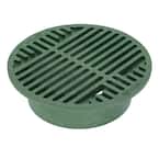 8 in. Plastic Round Drainage Grate in Green
