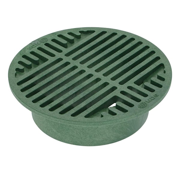 NDS 8 in. Plastic Round Drainage Grate in Green