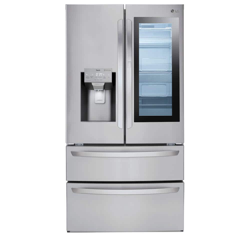 LG 28 cu. ft. 4-Door Smart Refrigerator w/ InstaView Door-in-Door and Door Cooling in PrintProof Stainless Steel
