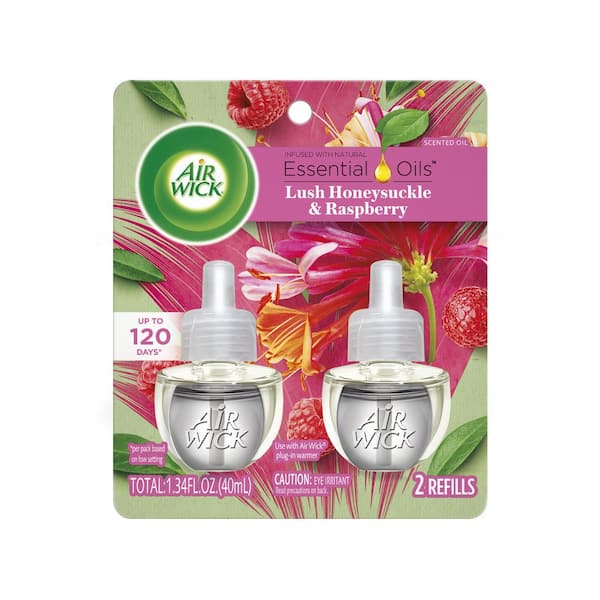 Air Wick 0.67 oz. Lush Honeysuckle and Raspberry Scented Oil Refill (2-Refills)