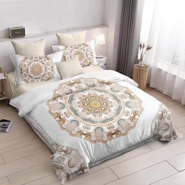 Shatex 2-Piece White All Season Bedding Twin Size Comforter Set, Ultra Soft Polyester Elegant Bedding Comforters