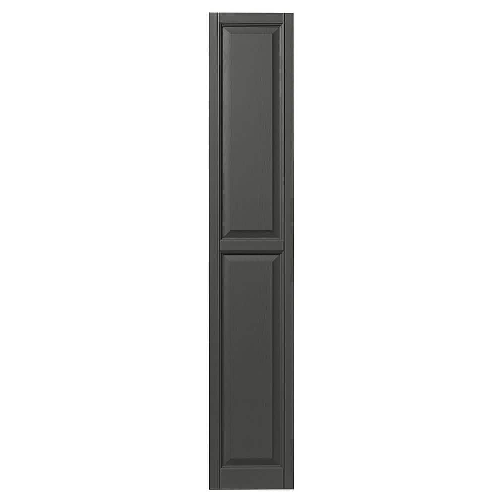 15 in. x 81 in. Raised Panel Polypropylene Shutters Pair in Spanish Moss price history on PriceWatchPro