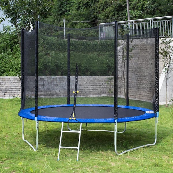 10Ft Kids Trampoline With Enclosure Net Jumping Mat And Spring Cover Padding US 