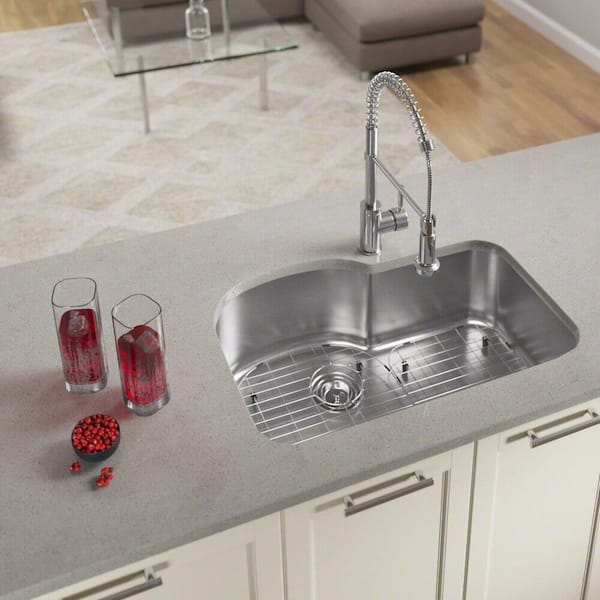 MR Direct Undermount Stainless Steel 31 in. Single Bowl Kitchen Sink with Additional Accessories