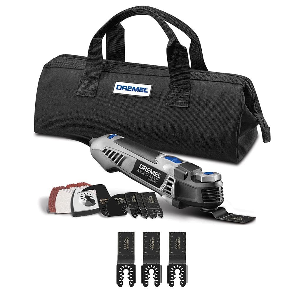 Dremel MM388 13-Piece Oscillating Multi-Tool Accessory Kit, Includes 4  Blades, 9 Wood Sandpaper Sheets, and Storage Case - Universal Quick- Fit  Interface fits Bosch, Makita, Milwaukee, and Rockwell - Power Oscillating  Tool