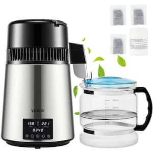 4L Water Distiller 1.5L/H Distilled Water Maker Timing Dual-Temp Silver