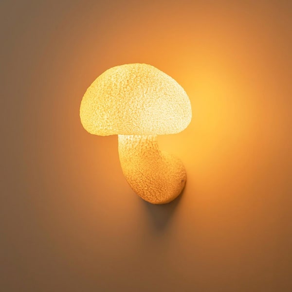 Rennnsan Elise Contemporary Glam 7.87 in. 1-Light Beige Mushroom