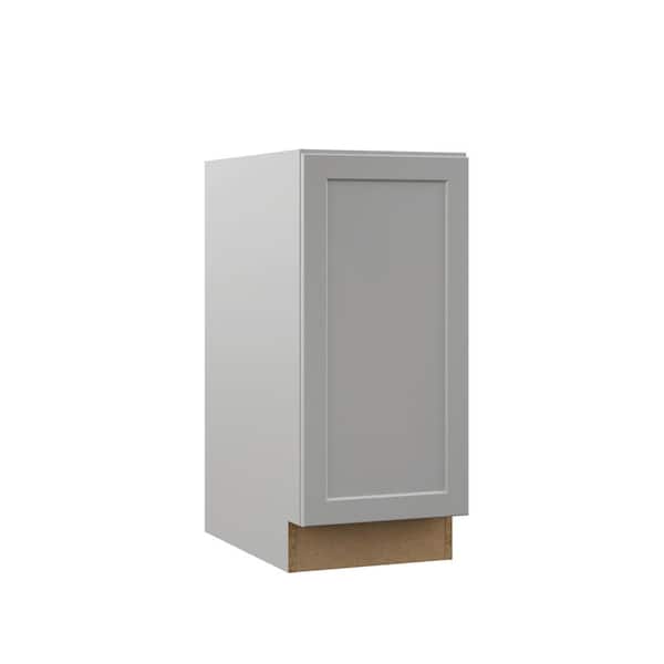 Designer Series Melvern Assembled 15x34.5x23.75 in. Full Height Door Base Kitchen Cabinet in Heron Gray